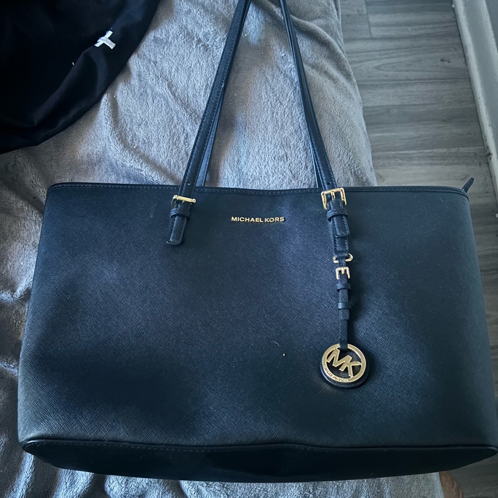 Large authentic Black Mk tote bag